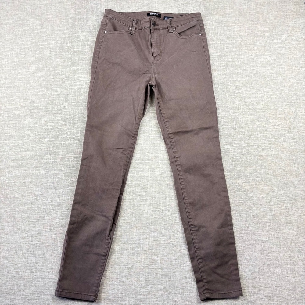 Buffalo David Bitton Hanna Women 4/27 High Rise Skinny Jeans Brown Soft Stretch